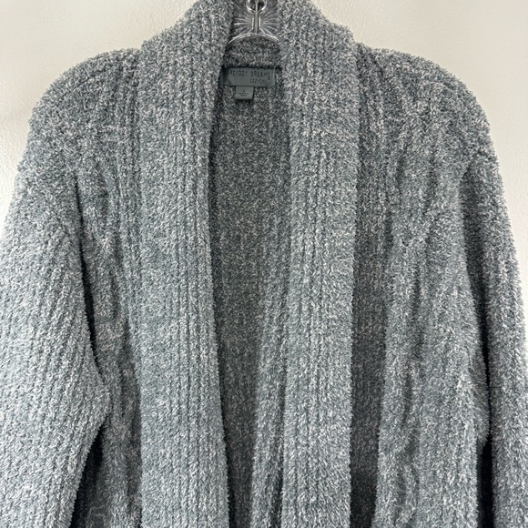 Barefoot Dreams CozyChic Cabin Cable Cardigan Sweater Open Front Size Large - Picture 3 of 10
